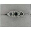 Image 1 : Antique Style FILIGREE Ring 3 SAPPHIRES #1041905