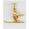 Image 1 : 14k GOLD CHARM of a  SKIER #1041955