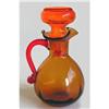Burnt Orange Prismatic Glass Cruet  #1042120