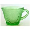 Royal Lace Green Depression Glass Cups (4) #1042126