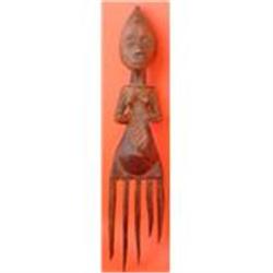 African Antique Sculpture, Fine Luba Comb #1042345