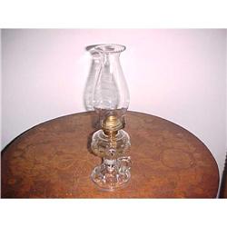 Lamp, Kero, (Finger) Pattern Glass,Sunburst #1042622