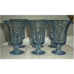 Elegant Jamestown Fostoria Goblets Six Blue #1042724