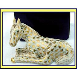 HEREND HUNGARY GILT FISHNET FOAL MEMBERS ONLY #1042840