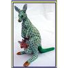 Image 1 : HEREND FISHNET GREEN KANGAROO w RUST JOEY #1042841