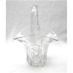 Glass Basket with Etched Design #1050969