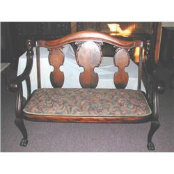 Exceptional 1860's Figural Head Settee  #1050977