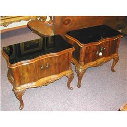 C. 1930 Italian Black Glass Louis XV Carved #1050979