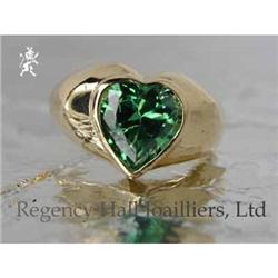 RHJ Simulated Emerald (YAG) Heart Ring #1051039