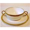 Image 1 : Limoges Soup Handled Bowl & Saucer #1051323