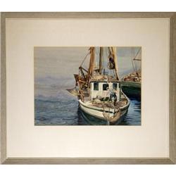 Louis Joseph Kaep, Watercolor Painting, Boat #1051494