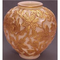 Consolidated Glass Gold Pine Cone Vase #1051904