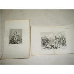 2 French antique engravings, Circa 1820 #1052045