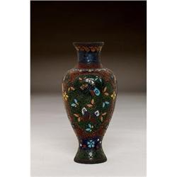 Old Japanese Goldstone Cloisonne Vase w #1052053