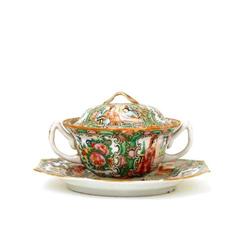 Old Chinese Export Rose Medallion Cup & Saucer #1052058