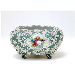 Old Japanese Nippon Moriage Bowl w Flowers #1052059