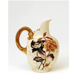Antique Royal Worcester Style Ewer Floral #1052060