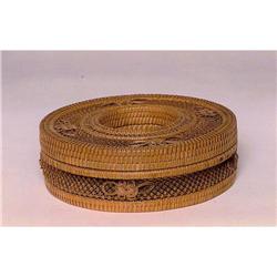 Old Chinese Bamboo Basket Necklace Box #1052067