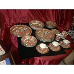 23 Piece Oriental Dinner Set Signed  #1059067