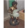 GILT BRONZE BOY WITH COCKLE SHELL FOUNTAIN #1059346