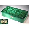 CZECH MALACHITE FIGURAL  POWDER BOX / HOFFMAN #1059363