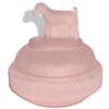 Pink TERRIER Satin Glass Figuarl Dresser Jar #1059597