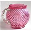 Fenton Cranberry Opalescent Hobnail Pitcher #1059599