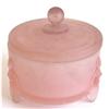 Pink FLAPPERS Satin Glass Dresser Jar  #1059604