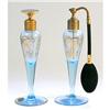 Image 1 : VOLUPTE Blue Glass Perfume Bottle and Atomizer #1059656