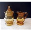 Image 1 : SUPERB 19th c. AMBERWARE CREAMER AND SUGAR #1059758