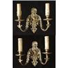 Image 1 :  Pair of Two-Light Bronze Sconces #1059768