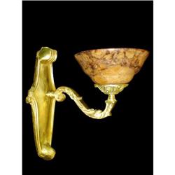 A pair of alabaster and bronze sconces #1059925