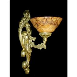 A pair of alabaster and bronze sconces #1059927