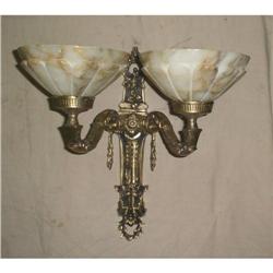 A pair of alabaster and bronze sconces #1059929