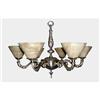 Cast Bronze and alabaster chandelier #1059936