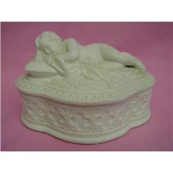 1880's VICTORIAN PORCELAIN JEWELRY BOX,,VGC #1060036