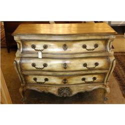 French Louis XV st painted chest in mahogany #1060078