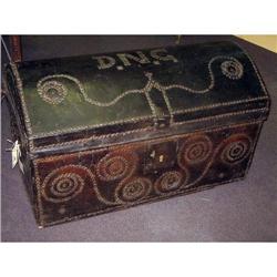 Spanish leather trunk c.1850 #1060080