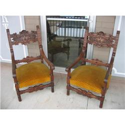 Pair of French Armchairs Louis XIII  St #1060096