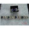 Image 1 : Mexican Sterling Mayan Blue Bracelet Set Signed#1086439