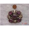 Image 1 : Victorian Art Deco Amethyst Pearl Sash Pin #1086440