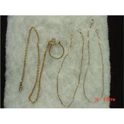 Victorian Lot 3 Watch Chains Gold Filled Signed#1086513