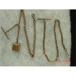 Victorian Lot of 2 Watch  Chains Watch Fobs#1086515