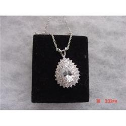 STERLING 3 LAYER SPARKLING RHINESTONE NECKLACE#1086521