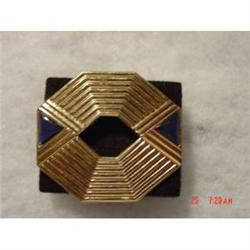 Gallery Originals  Gold Blue Brooch #1086524