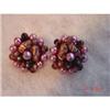 Japan Purple Fushia Glass Earrings Lampworked#1086525