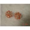 VOGUE Pink faceted crystal glass earrings  #1086528
