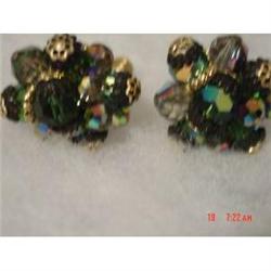 VENDOME Green Aurora Borealis Crystal Glass#1086529