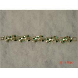 Star Green Emerald Rhinestone Bracelet Link #1086532