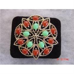 Sarah Coventry Acapulco Brooch Gold Metal #1086553
